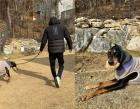 배정남, 반려견 '벨'과 발맞춰 한 걸음 한 걸음..."너무 감사합니데이"