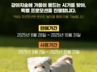 강아지숲, 9~10월 특별 프로모션 온라인 진행...'권종별 최대 25% 할인'